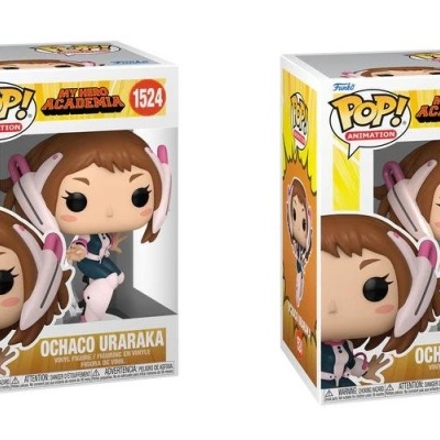 Dois bonecos Funko Pop! Ochaco Uraraka My Hero Academia nas suas caixas