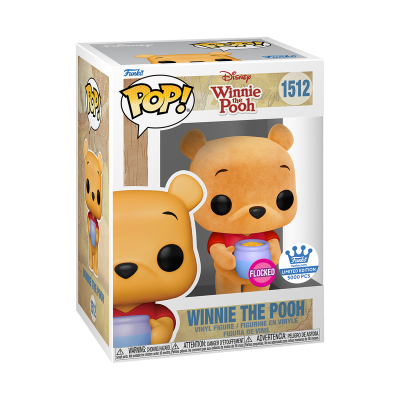 Figura de vinil Winnie the Pooh Pop! Flocked nº1512 em caixa com janela