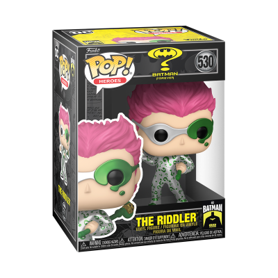 Funko Pop! The Riddler Batman Forever 530 embalagem e figura colecionável