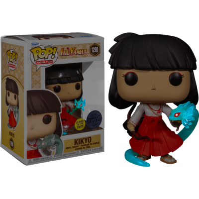 Figura Funko Pop! vinil Kikyo Inuyasha com aura azul em forma de dragão