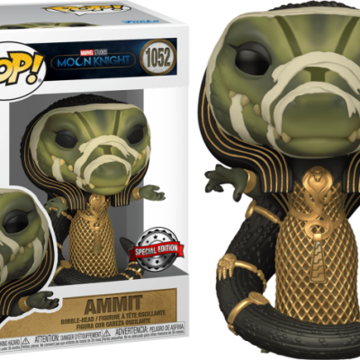 Funko Pop! AMMMIT da coleção Moon Knight numa caixa branca e preta