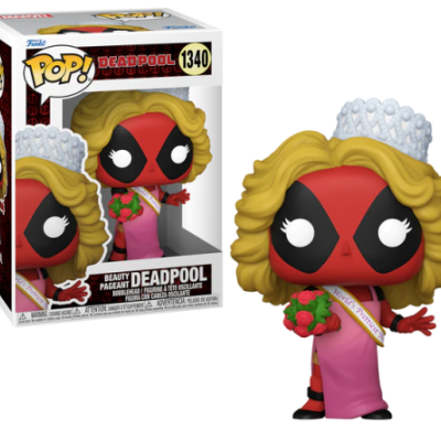 Figura Funko Pop! Deadpool 1340 rainha de beleza com vestido rosa e coroa