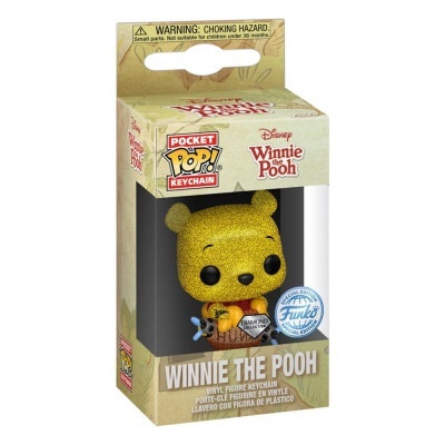 Caixa de chaveiro Disney Winnie the Pooh Pocket Pop com figura do Pooh amarelo segurando o mel