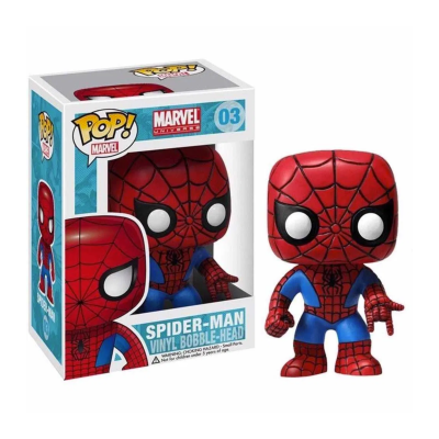 Figura Funko Pop Spider-Man vinil bobble-head com embalagem.