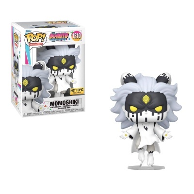 Figura Funko Pop! Momoshiki, vinil branco e preto, com embalagem de coleção.