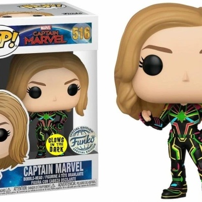 Figura Pop! de Vinil da Captain Marvel com caixa