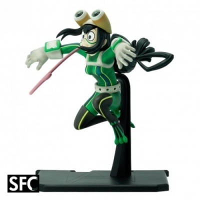 Figura de ação da personagem com roupa verde e olhos grandes