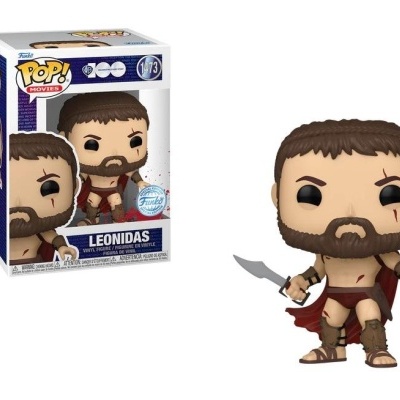 Figura de vinil Pop! Movie de Leonidas com túnica vermelha e espada