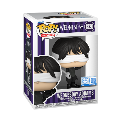 Funko Pop! vinyl da personagem Wednesday Addams da série Wednesday