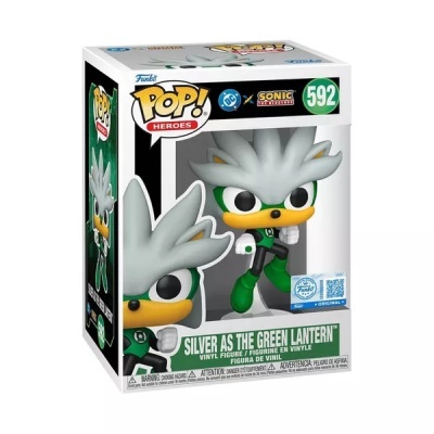 Funko Pop! da Silver as The Green Lantern na caixa