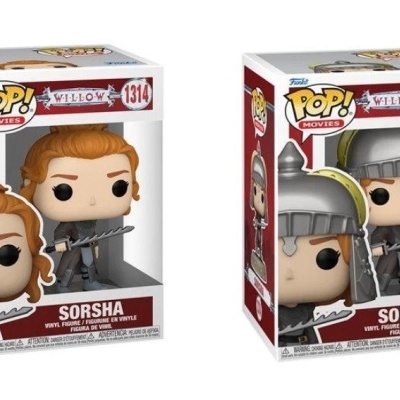 Duas figuras Funko Pop Sorsha da série Willow em embalagem