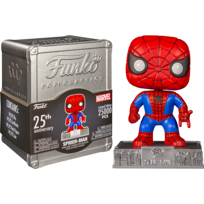 Figura Funko Pop Spider-Man edição 25 anos com caixa