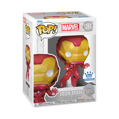 Figura Funko Pop do Homem de Ferro Marvel na caixa