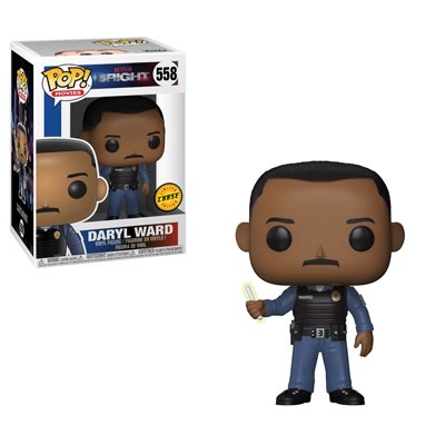 Figura Funko Pop Daryl Ward da série Bright com uniforme azul e preto
