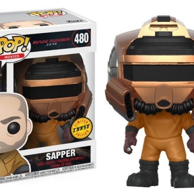 Boneco POP! Movies Sapper com capacete cobre e fato laranja
