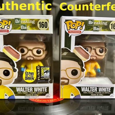 Duas figuras Funko POP! Walter White em caixas de vinil com texto Breaking Bad e número 160.