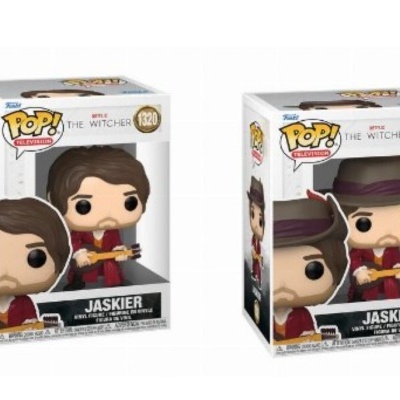 Duas figuras Funko Pop! Jaskier da série The Witcher em caixas