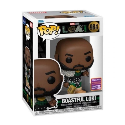 Boneco Funko Pop! Boastful Loki da Marvel em embalagem