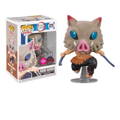 Figura Funko Pop Inosuke Hashibira Demon Slayer com máscara de javali e embalagem