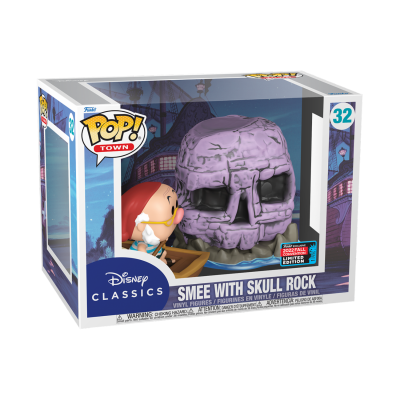 Figura Funko Pop! Disney Smee with Skull Rock em caixa com janelas transparentes