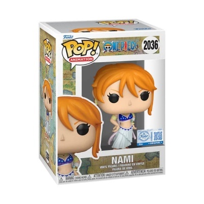 Figura Funko Pop! Animation Nami com cabelo laranja em caixa branca