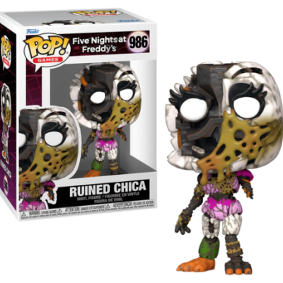 Figura Funko Pop Ruined Chica Five Nights at Freddy's na embalagem