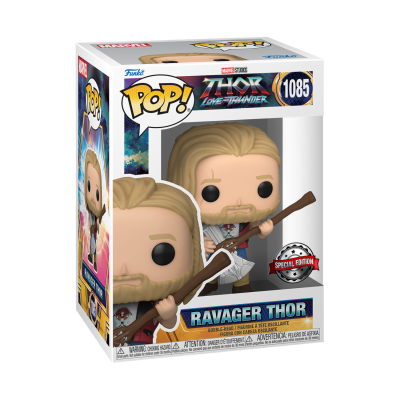 Figura Funko Pop! Ravager Thor na caixa com etiqueta de edição especial