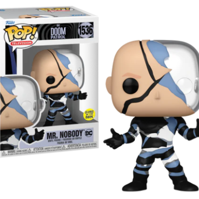 Funko Pop Mr. Nobody Doom Patrol dentro de caixa com janela