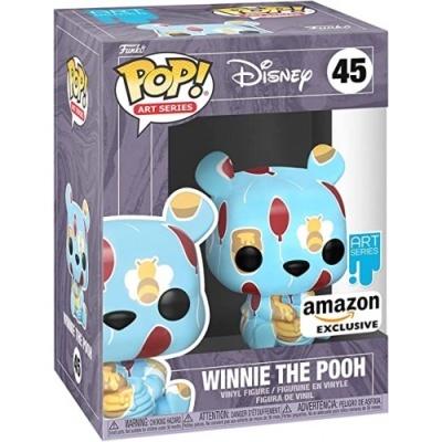 Figura Funko Pop Art Series Disney Winnie The Pooh vinil azul com manchas em caixa com janela