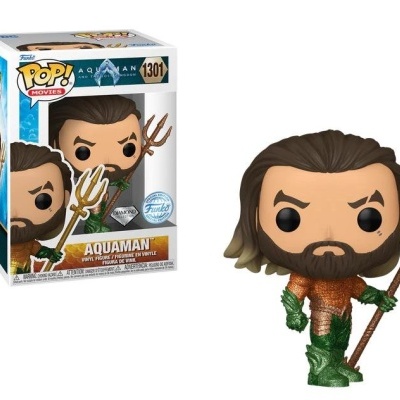 Boneco Funko Pop! do Aquaman em embalagem