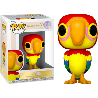 Figura de vinil POP! do personagem José colorido ao lado da caixa com texto JOSE e número 1308