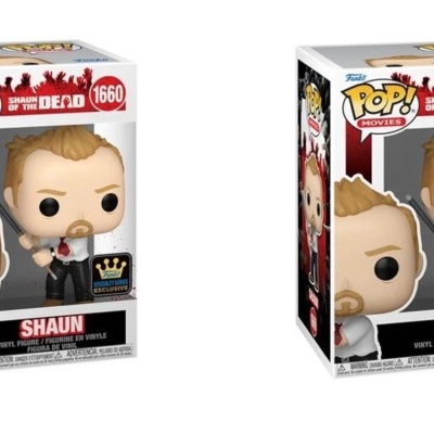 Duas caixas Funko Pop! Shaun The Walking Dead n1660, uma normal e outra com selo dourado CHASE.