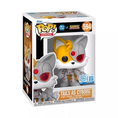 Figura Funko Pop! Tails as Cyborg em caixa transparente