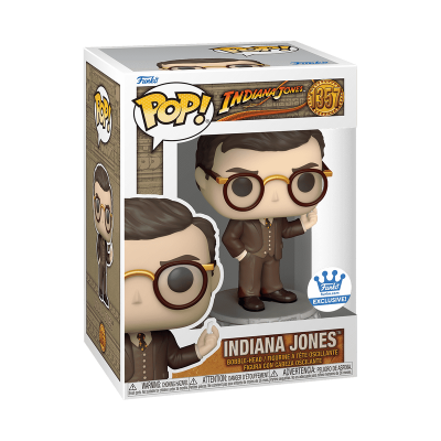 Boneco Funko Pop! Indiana Jones nº 357 em caixa com janela transparente