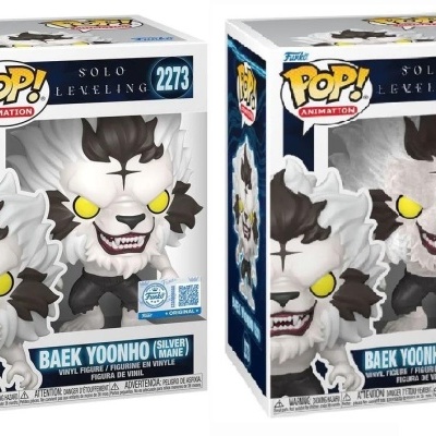 Funko Pop! Animation Baek Yoonho Solo Leveling número 2273 numa caixa com janela transparente