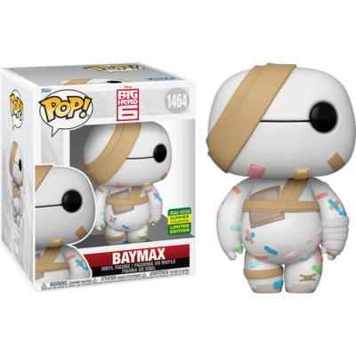 Figura Funko Pop! Baymax em vinil com bandagens e caixa