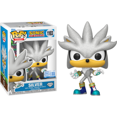 Figura Funko Pop! de Silver de Sonic the Hedgehog com caixa