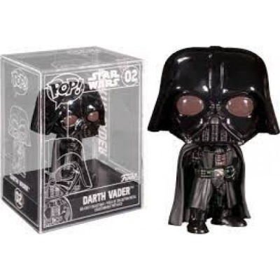 Figura Funko Pop Darth Vader preto com embalagem transparente