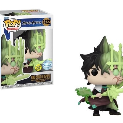 Figura Funko Pop! Yuno Spinel de Black Clover com espada verde e caixa