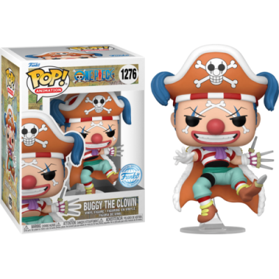 Figura Funko Pop de Buggy the Clown da série One Piece com caixa original.