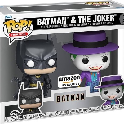 Caixa Funko Pop! Batman e The Joker com figuras em vinil