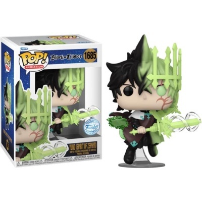 Figura Funko Pop do anime Black Clover número 1685, Yuno Spirit of Zephyr, com máscara verde e espada verde translúcida