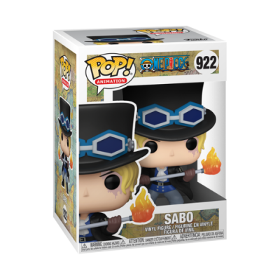 Funko Pop Sabo One Piece vinil na caixa com chama