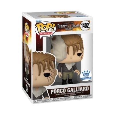 Boneco Funko Pop Porco Galliard Attack on Titan na caixa