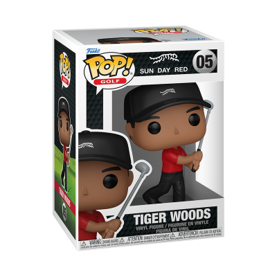 Figura Funko Pop! Tiger Woods de vinil dentro da caixa