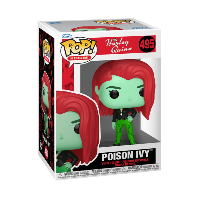 Figura Funko Pop! Poison Ivy verde com cabelo vermelho na caixa
