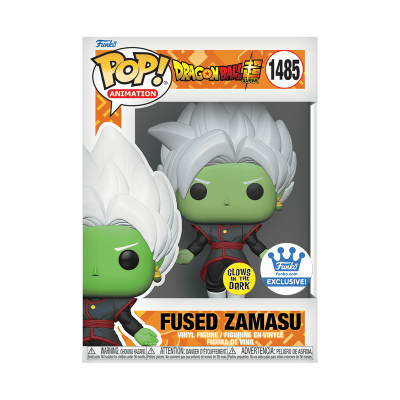 Boneco Funko Pop! Fused Zamasu de Dragon Ball Super na embalagem