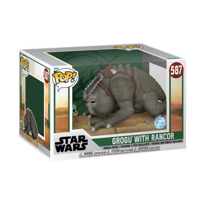 Figura Funko Pop! Grogu with Rancor Star Wars na caixa