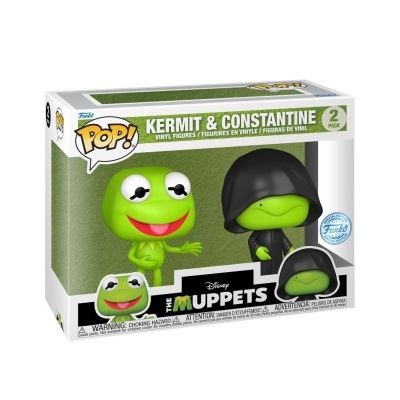 Caixa de figurinhas Funko Pop Kermit e Constantine da Disney The Muppets