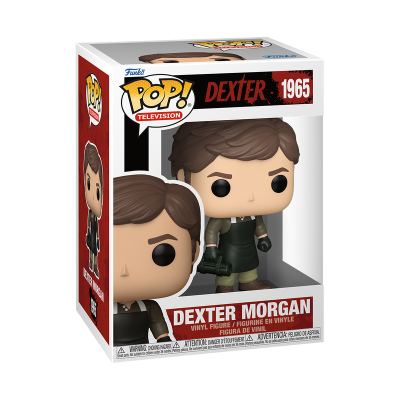 Figura Funko Pop Dexter Morgan 1965 dentro de embalagem